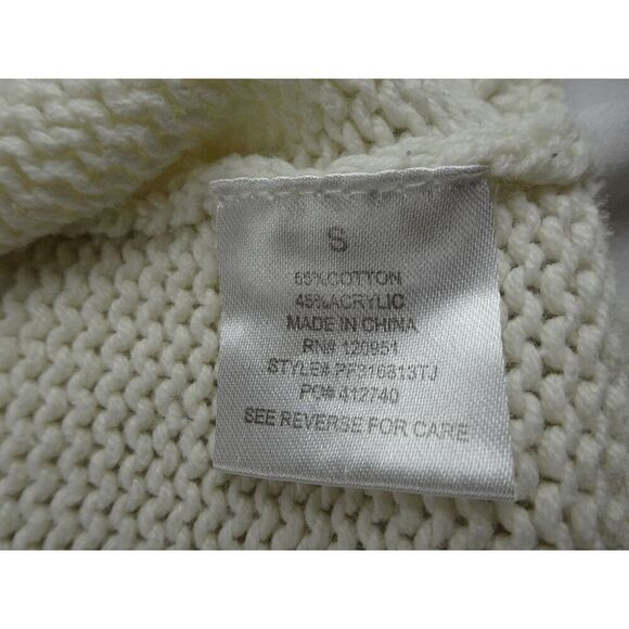 Pink Rose Off White Sweater Top Size S - Picture 6 of 8